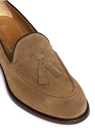 Detail View - Click To Enlarge - ANTONIO MAURIZI - Suede tassel moccasin loafers