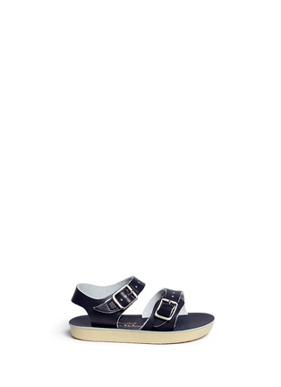 Main View - Click To Enlarge - SALT-WATER - 'Seawee' toddler leather sandals