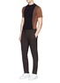 Figure View - Click To Enlarge - NEIL BARRETT - Elastic waist pleated wool pants