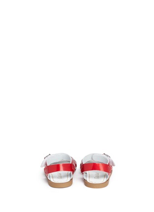 Back View - Click To Enlarge - SALT-WATER - 'Original' toddler patent leather sandals