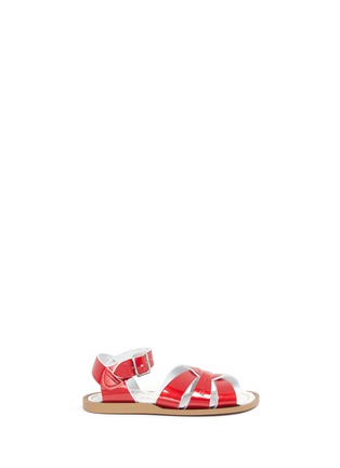 Main View - Click To Enlarge - SALT-WATER - 'Original' toddler patent leather sandals
