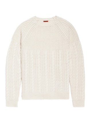 Main View - Click To Enlarge - BARENA - 'Rovere Bruma' cable knit sweater
