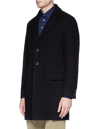 Front View - Click To Enlarge - BARENA - Brushed twill coat