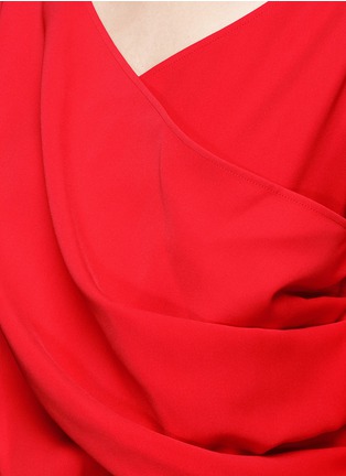 Detail View - Click To Enlarge - ADEAM - Surplice neck cady crepe drawstring top