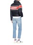 Figure View - Click To Enlarge - GROUND ZERO - Slogan embroidered down puffer cropped jacket