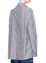 Back View - Click To Enlarge - GROUND ZERO - Stripe asymmetric panel Oxford shirt