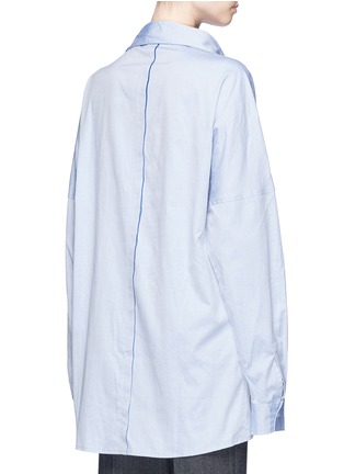 Back View - Click To Enlarge - GROUND ZERO - Asymmetric panel Oxford shirt
