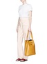 Figure View - Click To Enlarge - TRADEMARK - 'The Keaton' leather drawstring shoulder bag