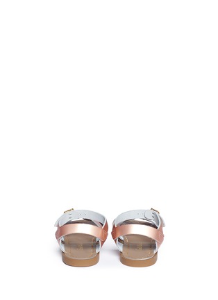 Back View - Click To Enlarge - SALT-WATER - 'Original' youth metallic leather sandals