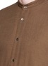 Detail View - Click To Enlarge - CAMOSHITA - Mandarin collar twill shirt