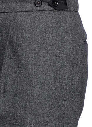 Detail View - Click To Enlarge - CAMOSHITA - Pleated leg wool blend pants
