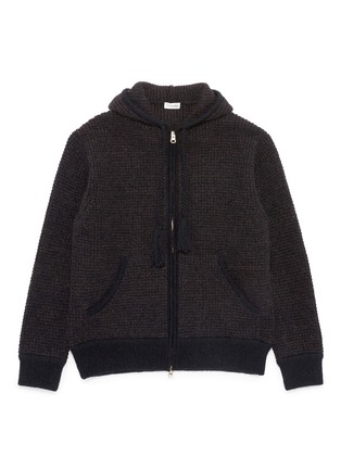 Main View - Click To Enlarge - CAMOSHITA - Wool-blend zip hoodie