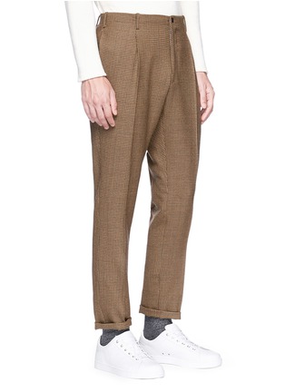 Front View - Click To Enlarge - CAMOSHITA - Wool houndstooth pants