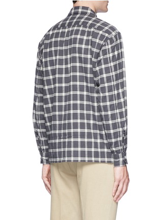 Back View - Click To Enlarge - CAMOSHITA - Check plaid flannel shirt