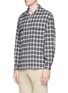 Front View - Click To Enlarge - CAMOSHITA - Check plaid flannel shirt