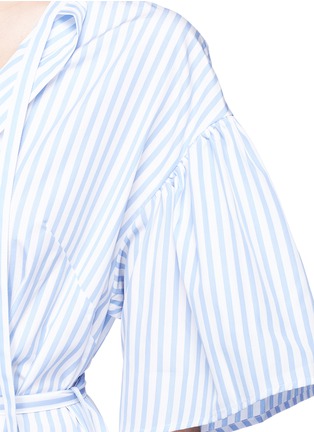 Detail View - Click To Enlarge - TOME - Belted stripe cotton poplin peasant tunic