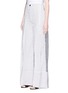 Front View - Click To Enlarge - TOME - Stripe poplin pleated wide leg pants