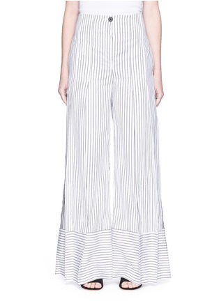 Main View - Click To Enlarge - TOME - Stripe poplin pleated wide leg pants