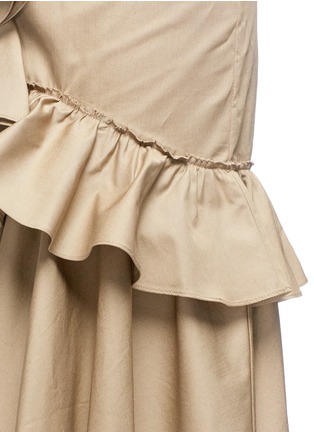 Detail View - Click To Enlarge - TOME - Ruffle cotton drill mermaid skirt