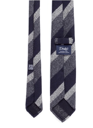 Detail View - Click To Enlarge - DRAKE'S - Stripe wool tie