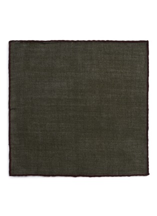 Detail View - Click To Enlarge - DRAKE'S - Wool pocket square