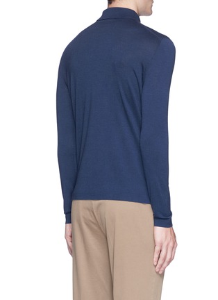 Back View - Click To Enlarge - LARDINI - Long sleeve polo shirt