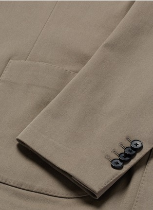 Detail View - Click To Enlarge - LARDINI - Brushed cotton twill blazer