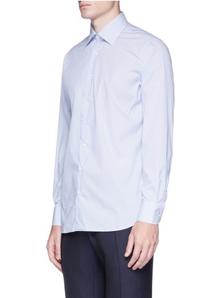 Front View - Click To Enlarge - LARDINI - Stripe cotton poplin shirt