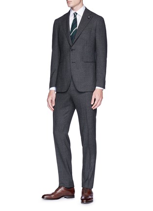 Figure View - Click To Enlarge - LARDINI - Micro houndstooth wool suit