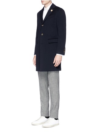 Front View - Click To Enlarge - LARDINI - Felted wool coat