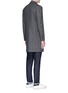 Back View - Click To Enlarge - LARDINI - Wool-cashmere herringbone coat