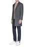 Figure View - Click To Enlarge - LARDINI - Wool-cashmere herringbone coat