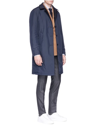 Detail View - Click To Enlarge - LARDINI - Cashmere twill padded reversible coat