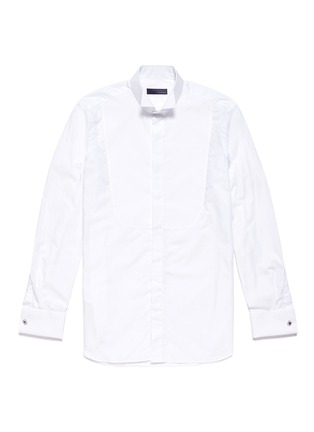 Main View - Click To Enlarge - LARDINI - Diamond jacquard bib tuxedo shirt