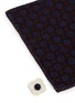 Detail View - Click To Enlarge - LARDINI - Circle print cotton twill pocket square