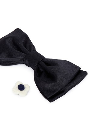 Detail View - Click To Enlarge - LARDINI - Silk satin bow tie