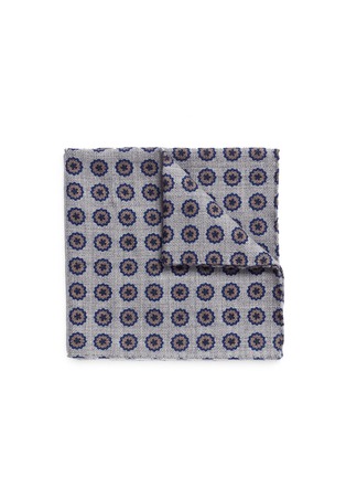 Main View - Click To Enlarge - LARDINI - Floral print wool twill pocket square
