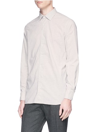 Front View - Click To Enlarge - LARDINI - Stripe woven cotton shirt