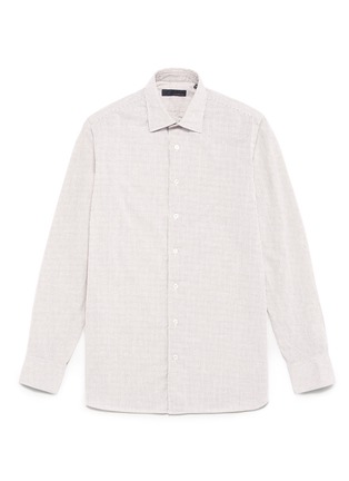 Main View - Click To Enlarge - LARDINI - Stripe woven cotton shirt