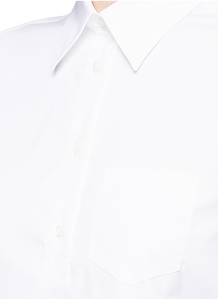Detail View - Click To Enlarge - NEIL BARRETT - Pleated poplin shirt