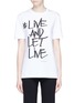 Main View - Click To Enlarge - NEIL BARRETT - '#LIVE AND LET LIVE' graffiti print T-shirt