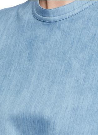 Detail View - Click To Enlarge - NEIL BARRETT - Elastic waist denim long sleeve top