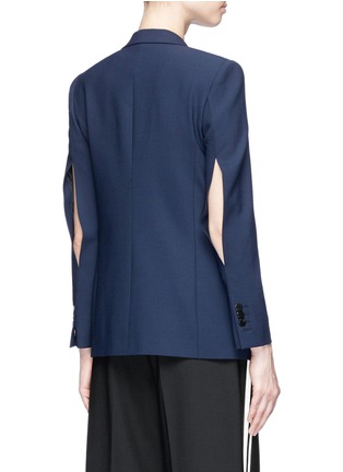 Back View - Click To Enlarge - NEIL BARRETT - Elbow cutout gabardine suiting jacket