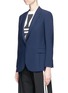 Front View - Click To Enlarge - NEIL BARRETT - Elbow cutout gabardine suiting jacket