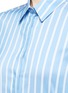 Detail View - Click To Enlarge - NEIL BARRETT - Open back stripe cotton-silk poplin shirt