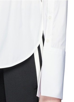 Detail View - Click To Enlarge - NEIL BARRETT - Elastic waist poplin long sleeve top