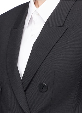 Detail View - Click To Enlarge - NEIL BARRETT - Cropped double breasted cavalry twill blazer