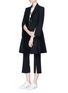 Figure View - Click To Enlarge - NEIL BARRETT - Split cuff hopsack cropped suiting pants