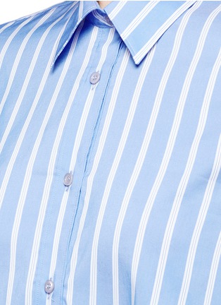 Detail View - Click To Enlarge - NEIL BARRETT - Stripe cotton-silk shirt