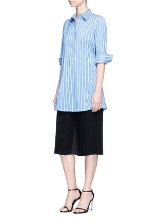 Figure View - Click To Enlarge - NEIL BARRETT - Stripe cotton-silk shirt
